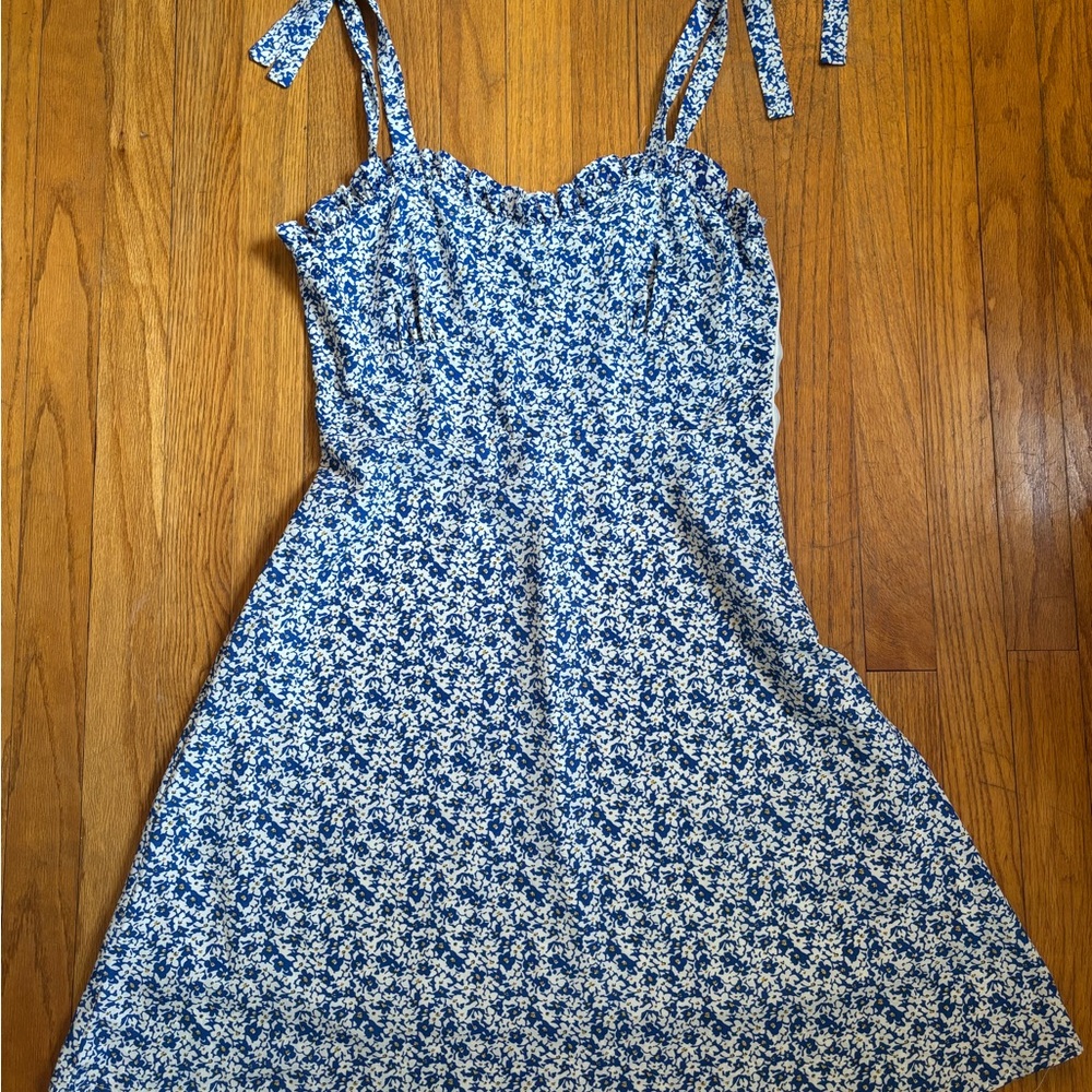 SHEIN Floral Blue Dress